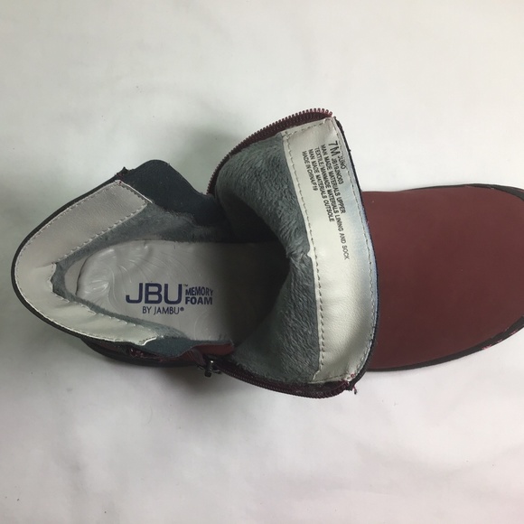 JBU by Jambu Memory Foam Juno Burgundy Booties - Picture 9 of 9